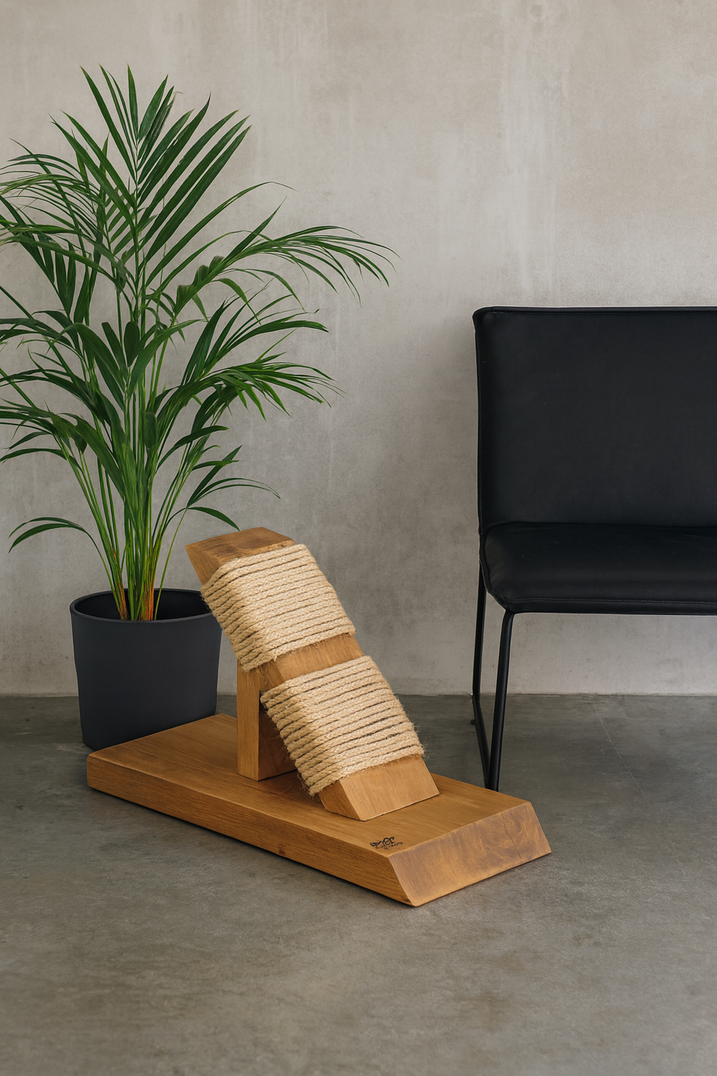 Griffoir en bois avec corde de sisal